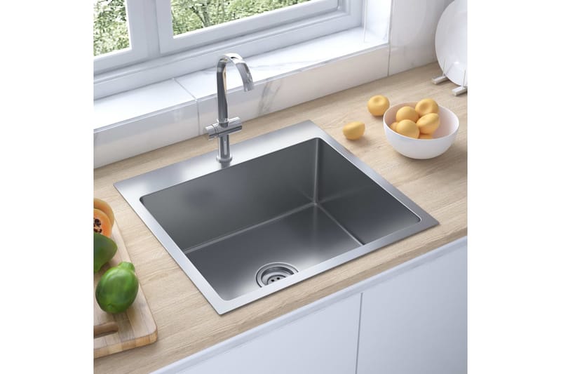 Handgjord diskho rostfritt stål - Silver - Hus & renovering - Kök & bad - Badrum - Tvättställ & handfat - Enkelhandfat