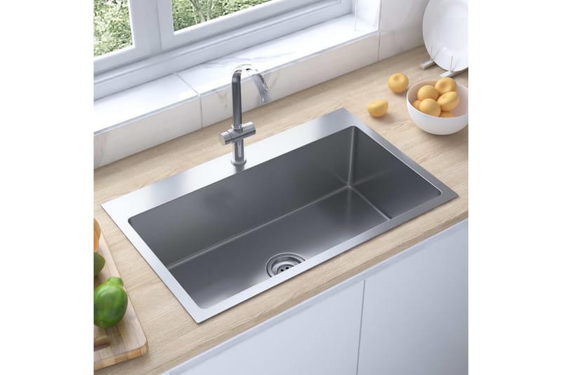Handgjord diskho rostfritt stål - Silver - Hus & renovering - Kök & bad - Badrum - Tvättställ & handfat - Enkelhandfat