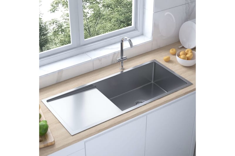 Handgjord diskho rostfritt stål - Silver - Hus & renovering - Kök & bad - Badrum - Tvättställ & handfat - Enkelhandfat