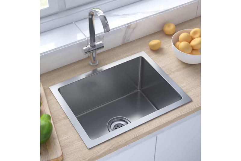 Handgjord diskho rostfritt stål - Silver - Hus & renovering - Kök & bad - Badrum - Tvättställ & handfat - Enkelhandfat