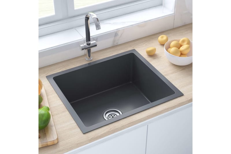 Handgjord diskho svart rostfritt stål - Svart - Hus & renovering - Kök & bad - Badrum - Tvättställ & handfat - Enkelhandfat