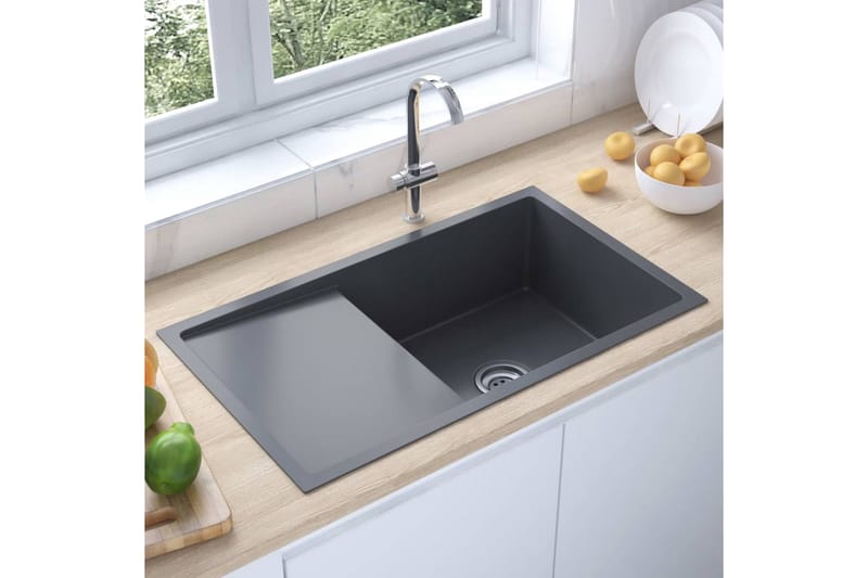 Handgjord diskho svart rostfritt stål - Svart - Hus & renovering - Kök & bad - Badrum - Tvättställ & handfat - Enkelhandfat