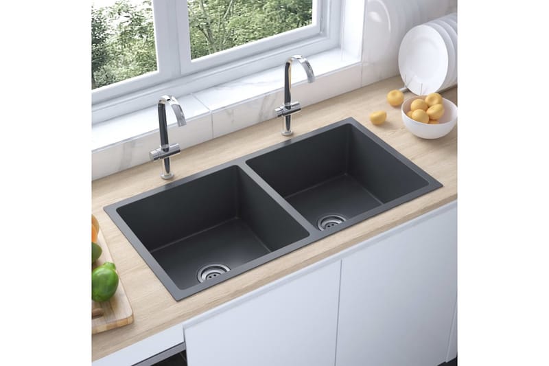 Handgjord diskho svart rostfritt stål - Svart - Hus & renovering - Kök & bad - Badrum - Tvättställ & handfat - Enkelhandfat