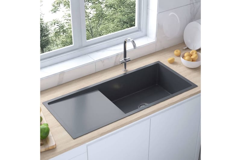 Handgjord diskho svart rostfritt stål - Svart - Hus & renovering - Kök & bad - Badrum - Tvättställ & handfat - Enkelhandfat