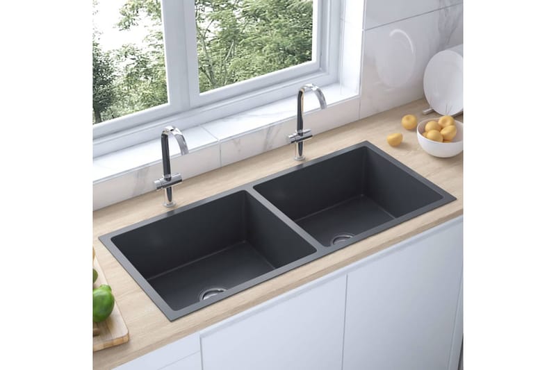 Handgjord diskho svart rostfritt stål - Svart - Hus & renovering - Kök & bad - Badrum - Tvättställ & handfat - Enkelhandfat