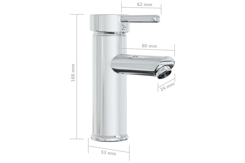 Inbyggt handfat med blandare 61x39x18 cm keramik vit - Vit - Hus & renovering - Kök & bad - Badrum - Tvättställ & handfat - Enkelhandfat