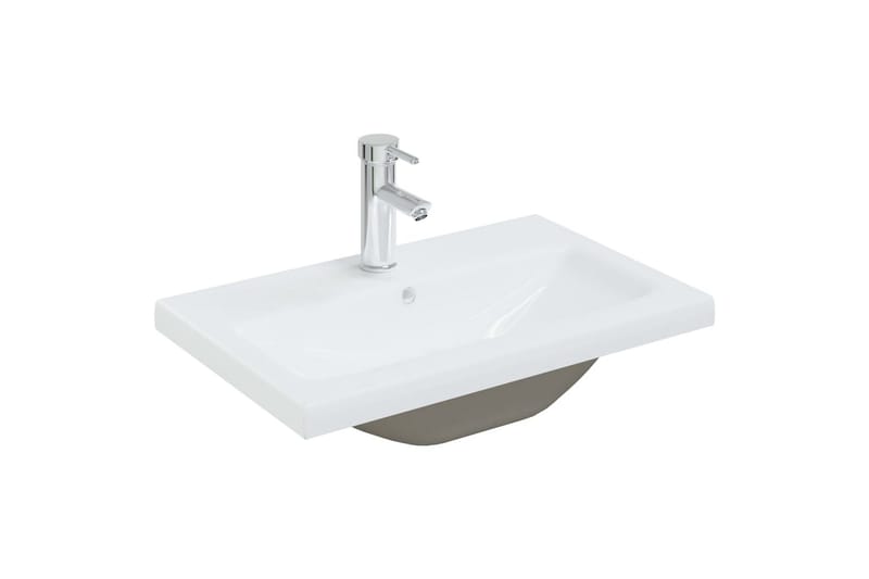 Inbyggt handfat med blandare 61x39x18 cm keramik vit - Vit - Hus & renovering - Kök & bad - Badrum - Tvättställ & handfat - Enkelhandfat