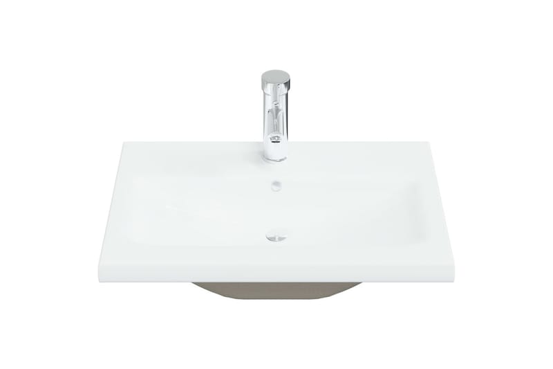 Inbyggt handfat med blandare 61x39x18 cm keramik vit - Vit - Hus & renovering - Kök & bad - Badrum - Tvättställ & handfat - Enkelhandfat