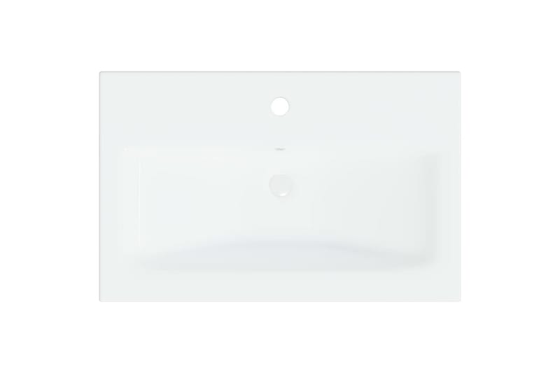 Inbyggt handfat med blandare 61x39x18 cm keramik vit - Vit - Hus & renovering - Kök & bad - Badrum - Tvättställ & handfat - Enkelhandfat