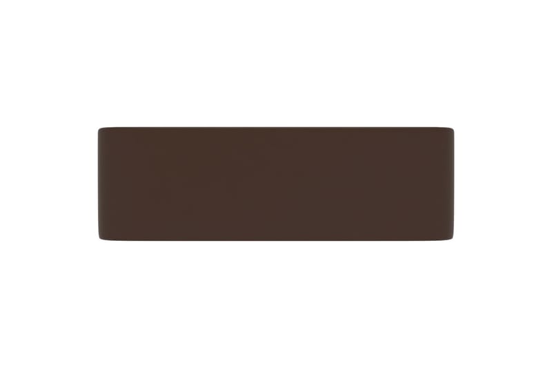 Lyxigt handfat matt mörkbrun 41x30x12 cm keramik - Brun - Enkelhandfat