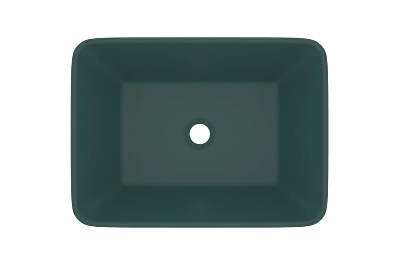 Lyxigt handfat matt mörkgrön 41x30x12 cm keramik - Mörkgrön - Hus & renovering - Kök & bad - Badrum - Tvättställ & handfat - Enkelhandfat