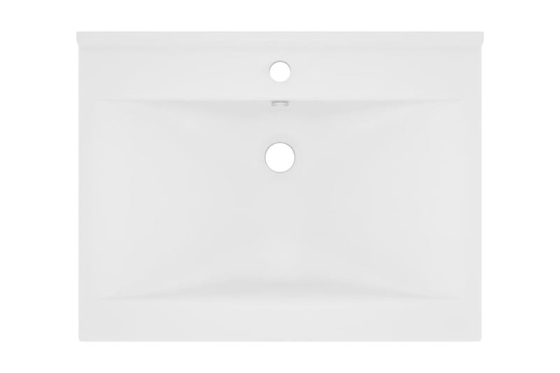 Lyxigt handfat med kranhål matt vit 60x46 cm keramik - Vit - Hus & renovering - Kök & bad - Badrum - Tvättställ & handfat - Enkelhandfat