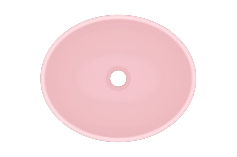 Lyxigt ovalt handfat matt rosa 40x33 cm keramik - Rosa - Hus & renovering - Kök & bad - Badrum - Tvättställ & handfat - Enkelhandfat