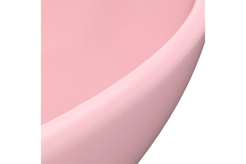 Lyxigt ovalt handfat matt rosa 40x33 cm keramik - Rosa - Hus & renovering - Kök & bad - Badrum - Tvättställ & handfat - Enkelhandfat
