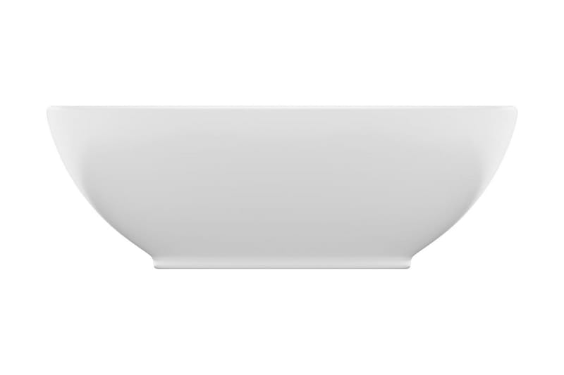 Lyxigt ovalt handfat matt vit 40x33 cm keramik - Vit - Hus & renovering - Kök & bad - Badrum - Tvättställ & handfat - Enkelhandfat