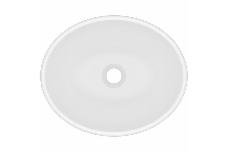Lyxigt ovalt handfat matt vit 40x33 cm keramik - Vit - Hus & renovering - Kök & bad - Badrum - Tvättställ & handfat - Enkelhandfat