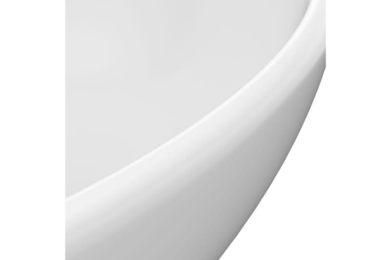Lyxigt ovalt handfat matt vit 40x33 cm keramik - Vit - Hus & renovering - Kök & bad - Badrum - Tvättställ & handfat - Enkelhandfat