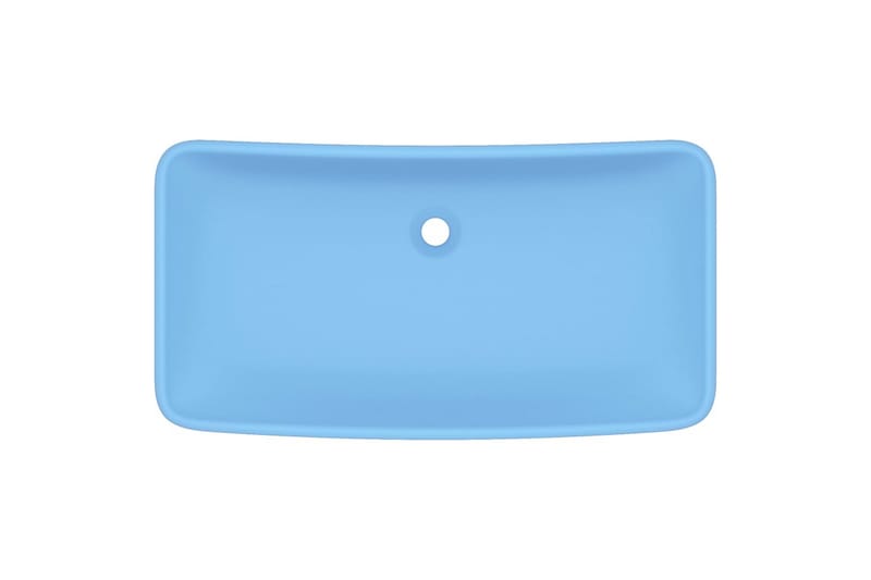 Lyxigt rektangulärt handfat matt ljusblå 71x38 cm keramik - Blå - Enkelhandfat
