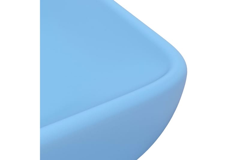 Lyxigt rektangulärt handfat matt ljusblå 71x38 cm keramik - Blå - Enkelhandfat