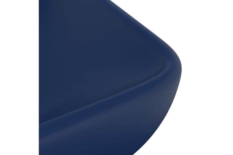 Lyxigt rektangulärt handfat matt mörkblå 71x38 cm keramik - Blå - Enkelhandfat