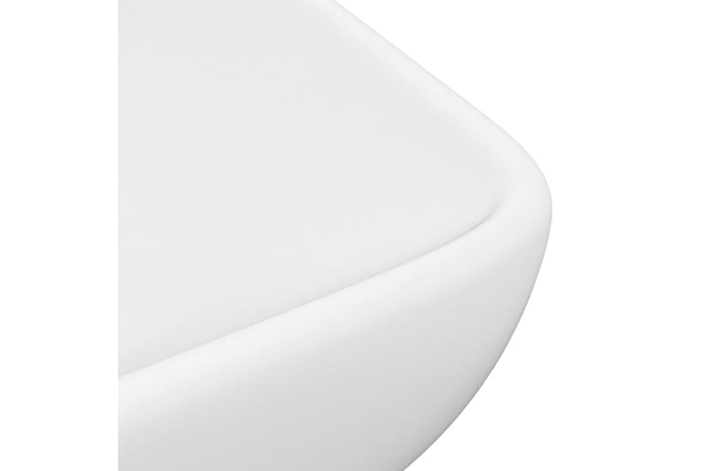 Lyxigt rektangulärt handfat matt vit 71x38 cm keramik - Vit - Hus & renovering - Kök & bad - Badrum - Tvättställ & handfat - Enkelhandfat