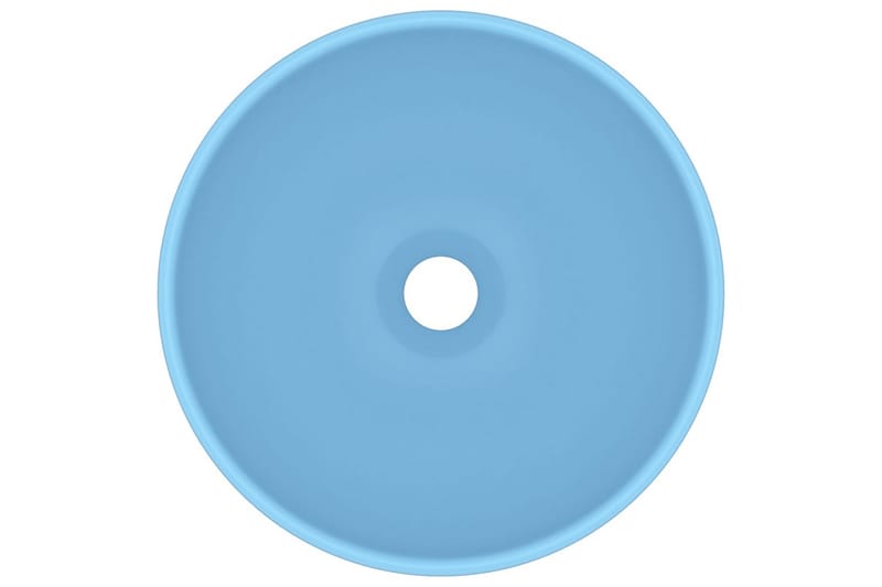Lyxigt runt handfat matt ljusblå 32,5x14 cm keramik - Blå - Enkelhandfat