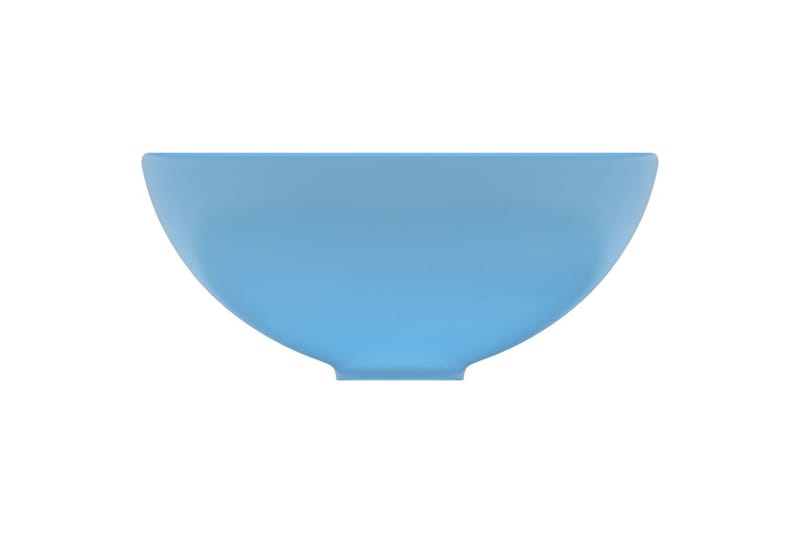 Lyxigt runt handfat matt ljusblå 32,5x14 cm keramik - Blå - Enkelhandfat