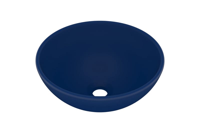 Lyxigt runt handfat matt mörkblå 32,5x14 cm keramik - Blå - Enkelhandfat