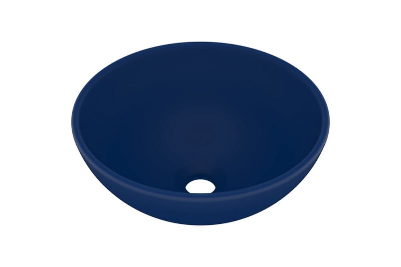Lyxigt runt handfat matt mörkblå 32,5x14 cm keramik - Blå - Hus & renovering - Kök & bad - Badrum - Tvättställ & handfat - Enkelhandfat