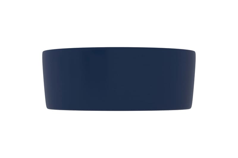 Lyxigt runt handfat matt mörkblå 40x15 cm keramik - Blå - Enkelhandfat