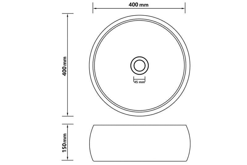 Lyxigt runt handfat matt rosa 40x15 cm keramik - Rosa - Hus & renovering - Kök & bad - Badrum - Tvättställ & handfat - Enkelhandfat