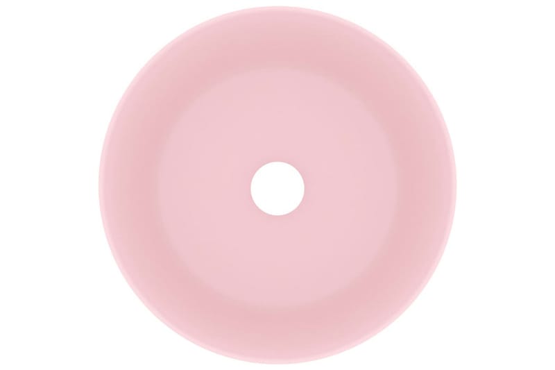 Lyxigt runt handfat matt rosa 40x15 cm keramik - Rosa - Hus & renovering - Kök & bad - Badrum - Tvättställ & handfat - Enkelhandfat