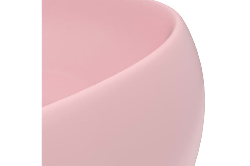 Lyxigt runt handfat matt rosa 40x15 cm keramik - Rosa - Hus & renovering - Kök & bad - Badrum - Tvättställ & handfat - Enkelhandfat