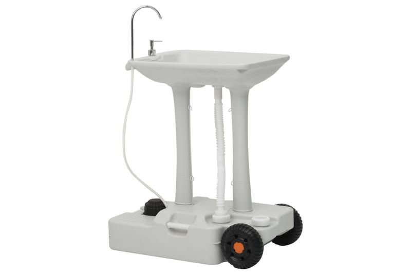 Portabelt campinghandfat med tvålpump 35 L - Grå - Hus & renovering - Kök & bad - Badrum - Tvättställ & handfat - Enkelhandfat