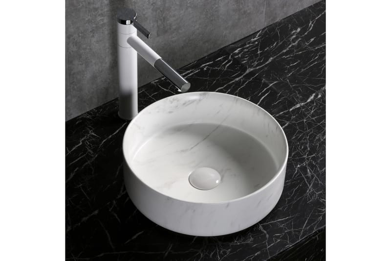 Runt tvättställ 36cm Vit - Hus & renovering - Kök & bad - Badrum - Tvättställ & handfat - Enkelhandfat