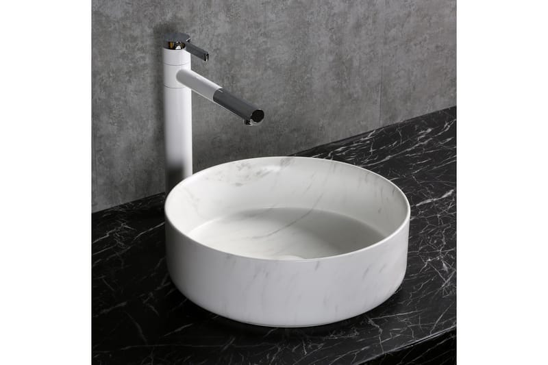 Runt tvättställ 36cm Vit - Hus & renovering - Kök & bad - Badrum - Tvättställ & handfat - Enkelhandfat