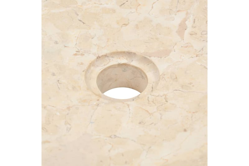 Handfat 40x12 cm marmor gräddvit - Vit - Enkelhandfat