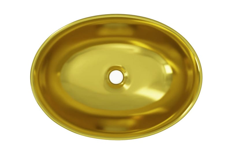Handfat 40x33x13,5 cm keramik guld - Guld - Enkelhandfat