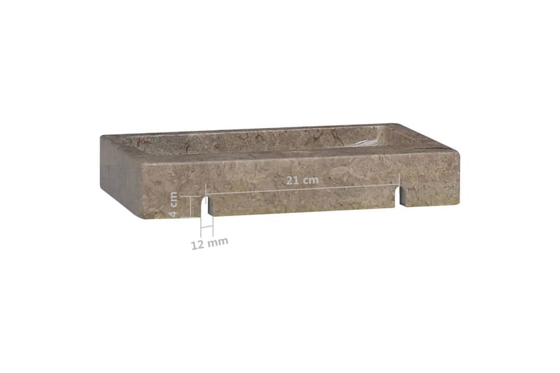 Handfat grå 38x24x6,5 cm marmor - Grå - Hus & renovering - Kök & bad - Badrum - Tvättställ & handfat - Enkelhandfat
