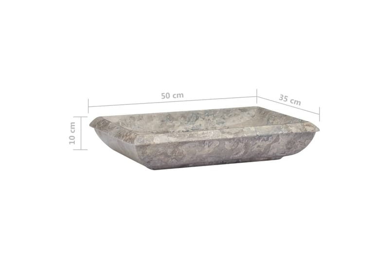 Handfat grå 50x35x10 cm marmor - Grå - Hus & renovering - Kök & bad - Badrum - Tvättställ & handfat - Enkelhandfat