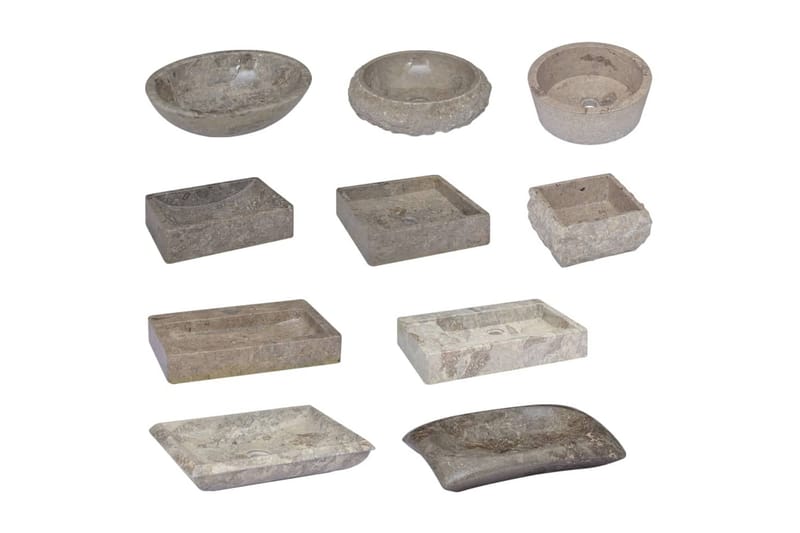 Handfat grå 50x35x10 cm marmor - Grå - Hus & renovering - Kök & bad - Badrum - Tvättställ & handfat - Enkelhandfat