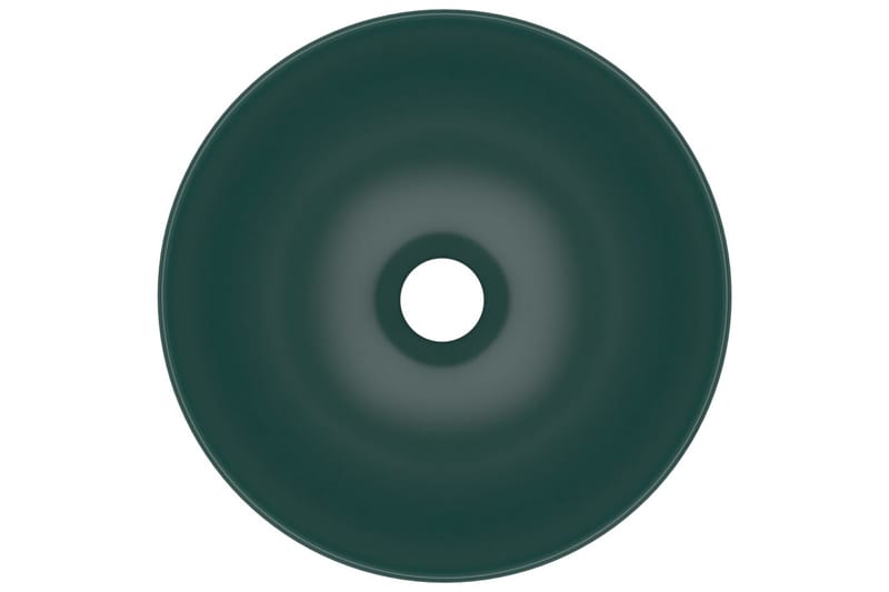 Handfat keramik mörkgrön rund - Grön - Enkelhandfat