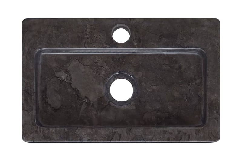 Handfat svart 38x24x6,5 cm marmor - Svart - Hus & renovering - Kök & bad - Badrum - Tvättställ & handfat - Enkelhandfat
