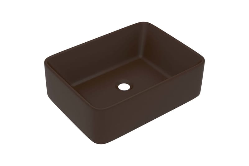 Lyxigt handfat matt mörkbrun 41x30x12 cm keramik - Brun - Enkelhandfat