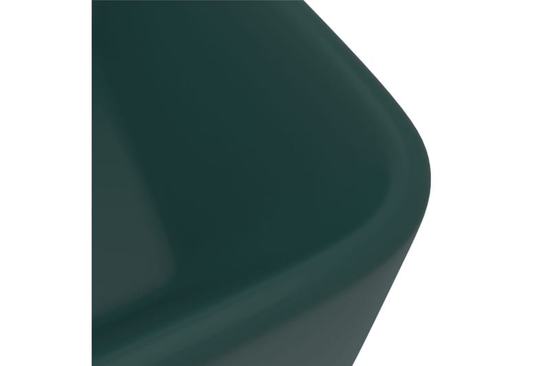 Lyxigt handfat matt mörkgrön 41x30x12 cm keramik - Mörkgrön - Enkelhandfat