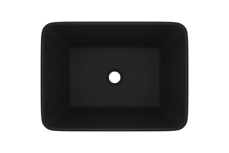 Lyxigt handfat matt svart 41x30x12 cm keramik - Svart - Enkelhandfat