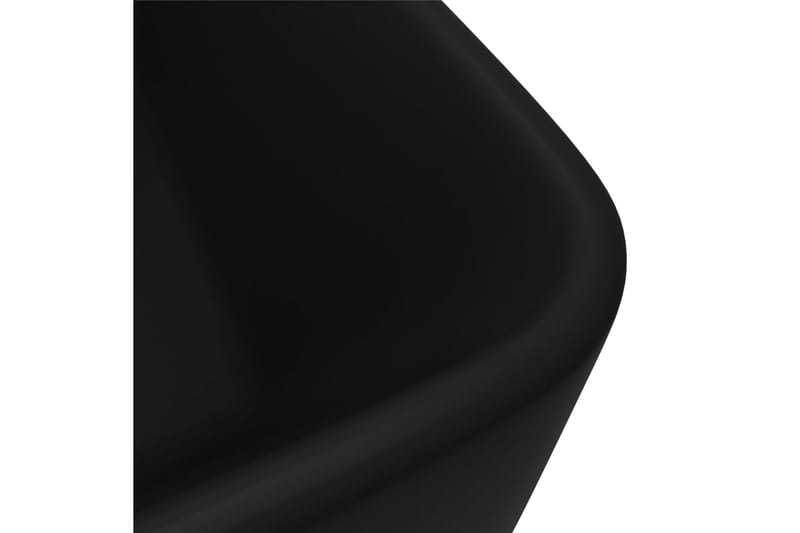 Lyxigt handfat matt svart 41x30x12 cm keramik - Svart - Enkelhandfat