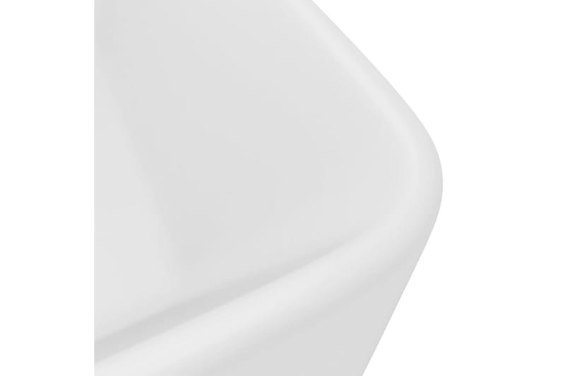 Lyxigt handfat matt vit 41x30x12 cm keramik - Vit - Enkelhandfat