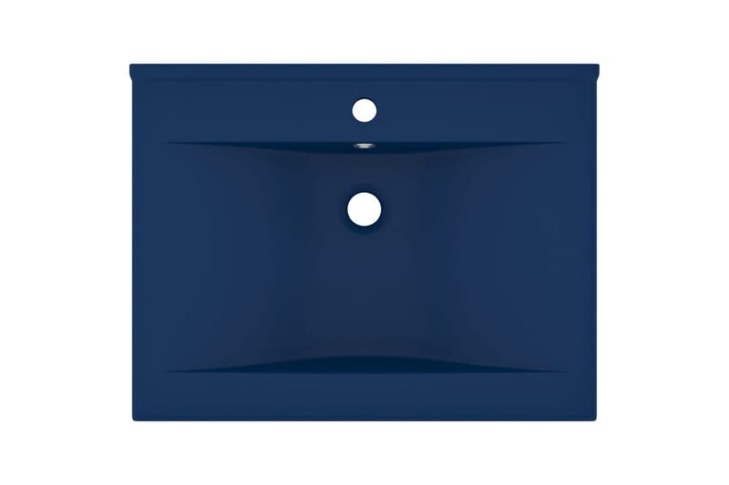 Lyxigt handfat med kranhål matt mörkblå 60x46 cm keramik - Blå - Enkelhandfat