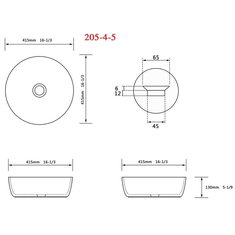 Runt fristående handfat för bänkskiva - Hus & renovering - Kök & bad - Badrum - Tvättställ & handfat - Enkelhandfat